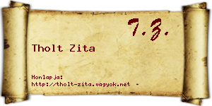 Tholt Zita névjegykártya