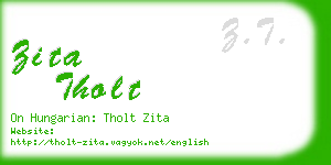 zita tholt business card